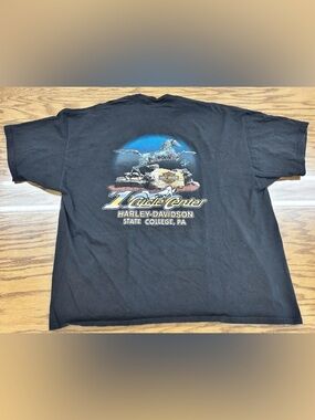 Vintage Harley Davidson State College PA Penn State Shirt Hanes Beefy Fader 3XL